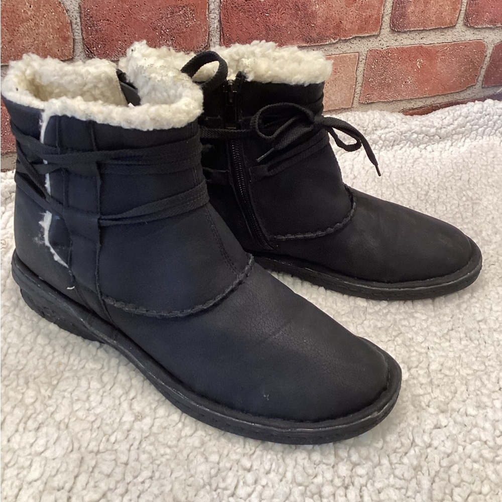 Apres womens black winter ankle booties size 10